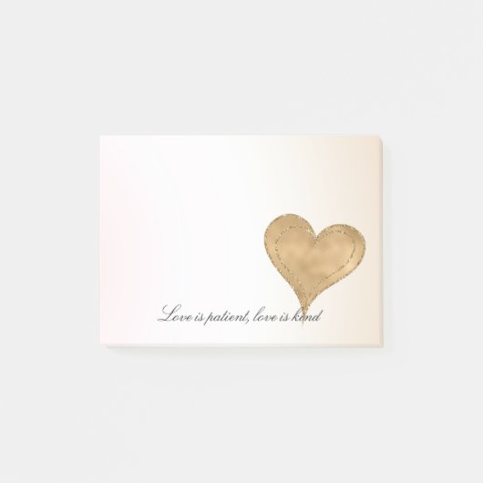  Glam Gold Glitter Heart            Post-it® Notes (Voorkant)