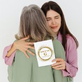 Glam Gold Glitter Hebreeuws Monogram Greeting Puri Feestdagenkaart