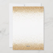 Glam Gold Glitter Hebreeuws Monogram Greeting Puri Feestdagenkaart (Achterkant)