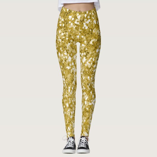Glam gold glitter leggings (Voorkant)