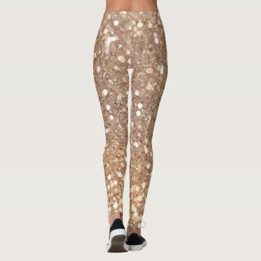 Glam gold glitter leggings (Achterkant)