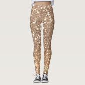 Glam gold glitter leggings (Voorkant)
