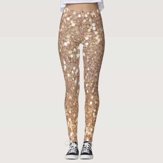 Glam gold glitter leggings (Voorkant)