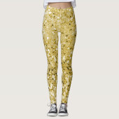 Glam gold glitter leggings (Voorkant)