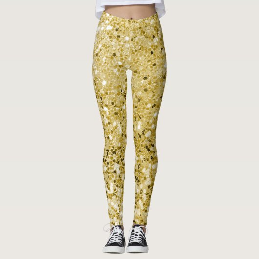 Glam gold glitter leggings (Voorkant)