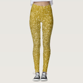 Glam gold glitter leggings