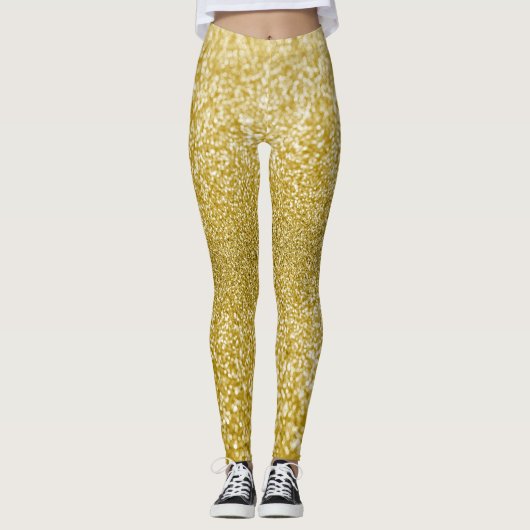 Glam gold glitter leggings (Voorkant)