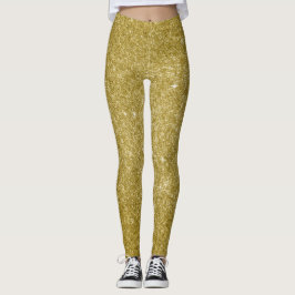 Glam gold glitter leggings