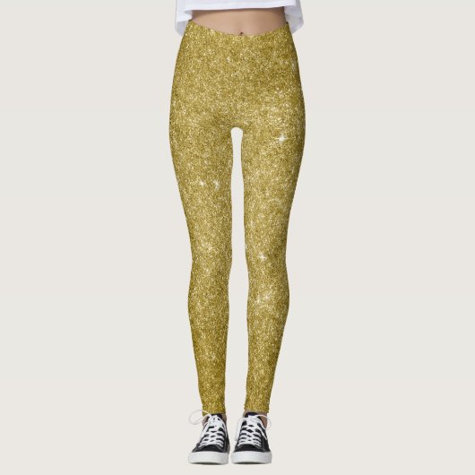Glam gold glitter leggings (Voorkant)