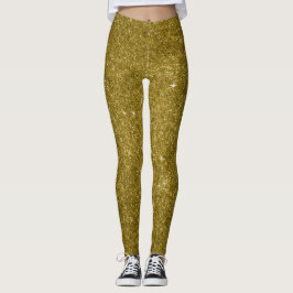 Glam gold glitter leggings