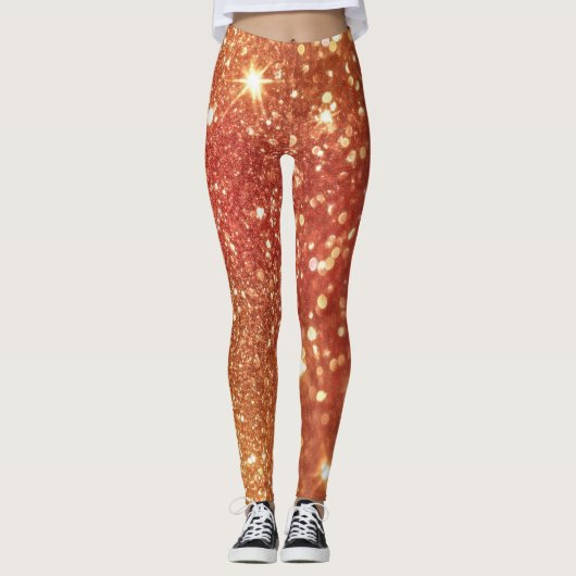 Glam gold glitter leggings (Voorkant)
