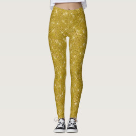 Glam gold glitter leggings