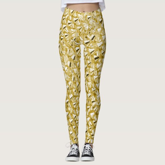 Glam gold glitter leggings (Voorkant)