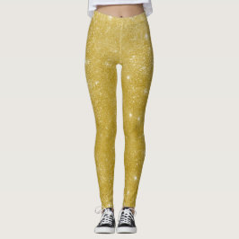 Glam gold glitter leggings