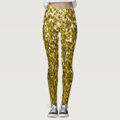 Glam gold glitter leggings (Voorkant)