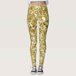 Glam gold glitter leggings