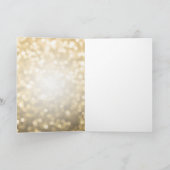 Glam Gold Glitter Lights 30th Verjaardag Dank u Bedankkaart (Binnen)