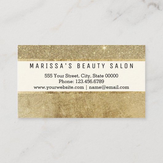 Glam Gold Glitter Mesh Loyalty Dispatch (Achterkant)