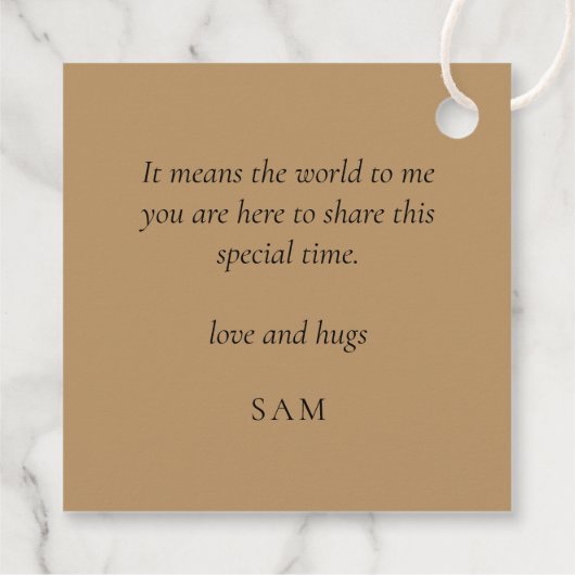 Glam Gold Glitter Name Quinceañera Hartelijk dank, Bedankjes Labels (Achterkant)