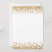 Glam Gold Glitter New Years Eve White Kaart (Achterkant)