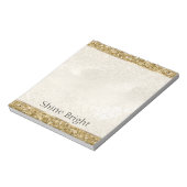 Glam Gold Glitter Notitieblok (Linkerzijde)