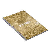 Glam Gold Glitter Notitieboek (Rechterzijde)