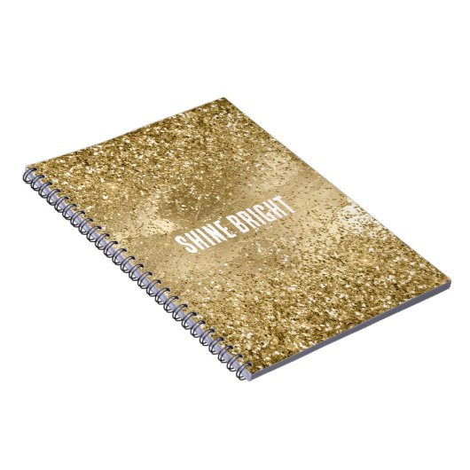 Glam Gold Glitter Notitieboek (Rechterzijde)
