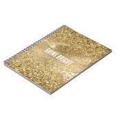 Glam Gold Glitter Notitieboek (Linkerzijde)