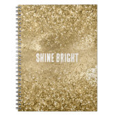 Glam Gold Glitter Notitieboek (Voorkant)