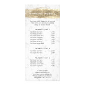 Glam Gold Glitter Paint Wit Marmer Reclamekaart (Voorkant)