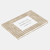 Glam Gold Glitter Pearl Stripes Gastenboek (Hoek)