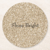 Glam Gold Glitter Ronde Kartonnen Onderzetter (Voorkant)