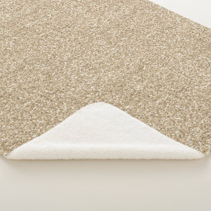 Glam Gold Glitter    Sherpa Deken