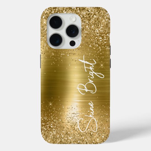 Glam Gold Glitter Sparkle Case-Mate iPhone Case (Achterkant)