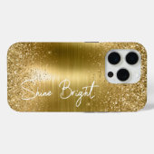 Glam Gold Glitter Sparkle Case-Mate iPhone Case (Achterkant (horizontaal))
