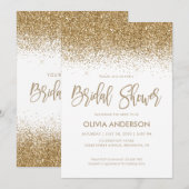 Glam Gold Glitter Sparkle Confetti Vrijgezellenfee Kaart (Voorkant / Achterkant)