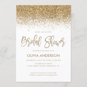 Glam Gold Glitter Sparkle Confetti Vrijgezellenfee Kaart