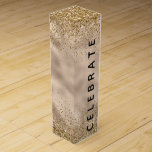 Glam Gold Glitter Sparkle Vieren Wijn<br><div class="desc">Glam Gold Glitter Sparkle vieren wijndoos. Perfecte glitter voor Kerstmis,  huwelijk of jubileum</div>
