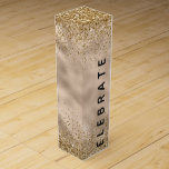 Glam Gold Glitter Sparkle Vieren Wijn<br><div class="desc">Glam Gold Glitter Sparkle vieren wijndoos. Perfecte glitter voor Kerstmis,  huwelijk of jubileum</div>