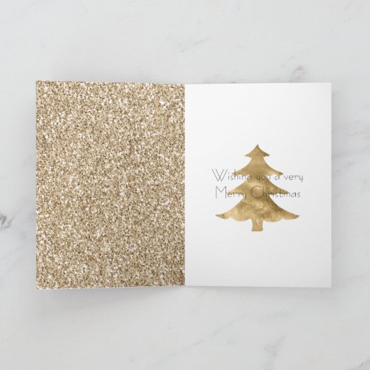  Glam Gold Glitter - speciaal kerstfeest Kaart (Binnen)
