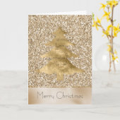 Glam Gold Glitter - speciaal kerstfeest Kaart (Gele Bloem)