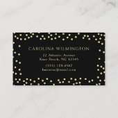 Glam Gold Glitter-Stippen op Black Boutique Informatiekaartje (Achterkant)