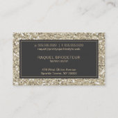 Glam Gold Glitter Visitekaartje (Achterkant)