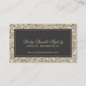 Glam Gold Glitter Visitekaartje (Voorkant)