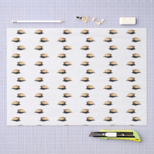 Glam Gold Glitter Wimpers Tissuepapier (Craft)