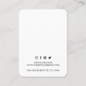 Glam Gold Glitter zet juwelen op het oorscherm Visitekaartje (Achterkant)