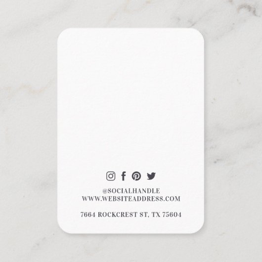 Glam Gold Glitter zet juwelen op het oorscherm Visitekaartje (Achterkant)