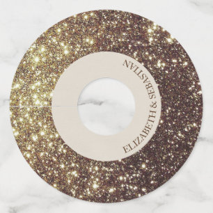 Glam Gold Glitters Wijnglaslabel