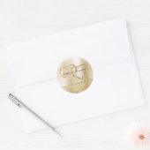 Glam Gold Glitz Sparkle Hearts Bruiloft Ronde Sticker (Envelop)