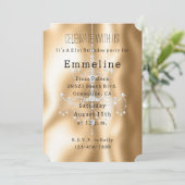 Glam Gold Glitzy Diamonds Kroonluchter Kaart (Staand voorkant)